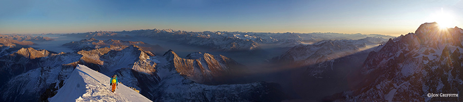 на последних шагах к вершине Grandes Jorasses