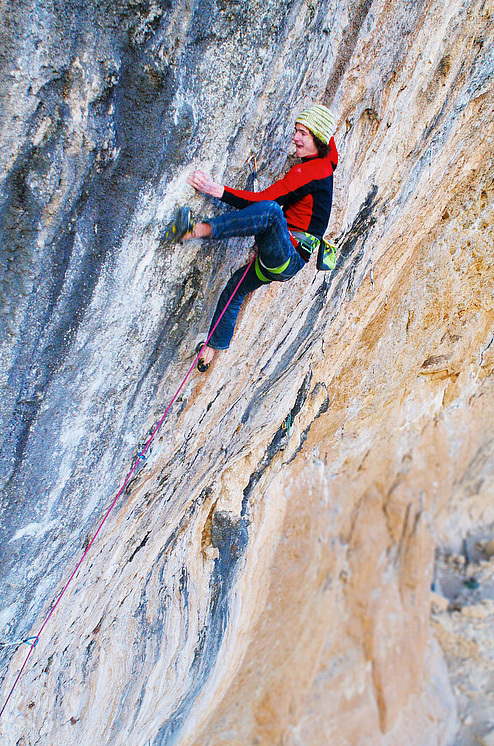 Адам Ондра (Adam Ondra) на маршруте "La Dura Dura"