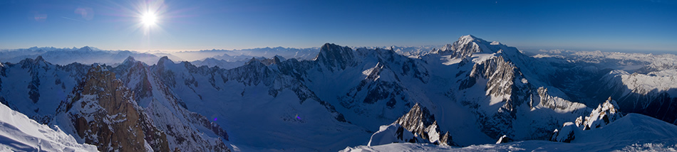  Панорама с верхней части Aiguille Verte