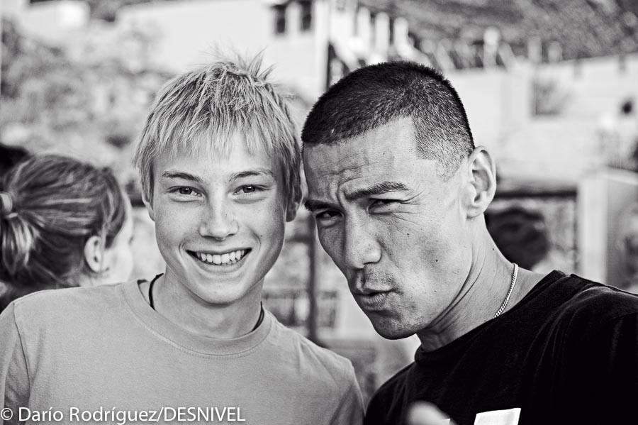  Александр Мегос (Alexander Megos) и Yuji Hirayama на фестивале The North Face Kalymnos Climbing Festival 2012