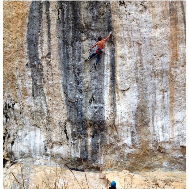 Крис Шарма (Chris Sharma) на маршруте "La Dura Dura" 9b+ 23 марта 2013 года 