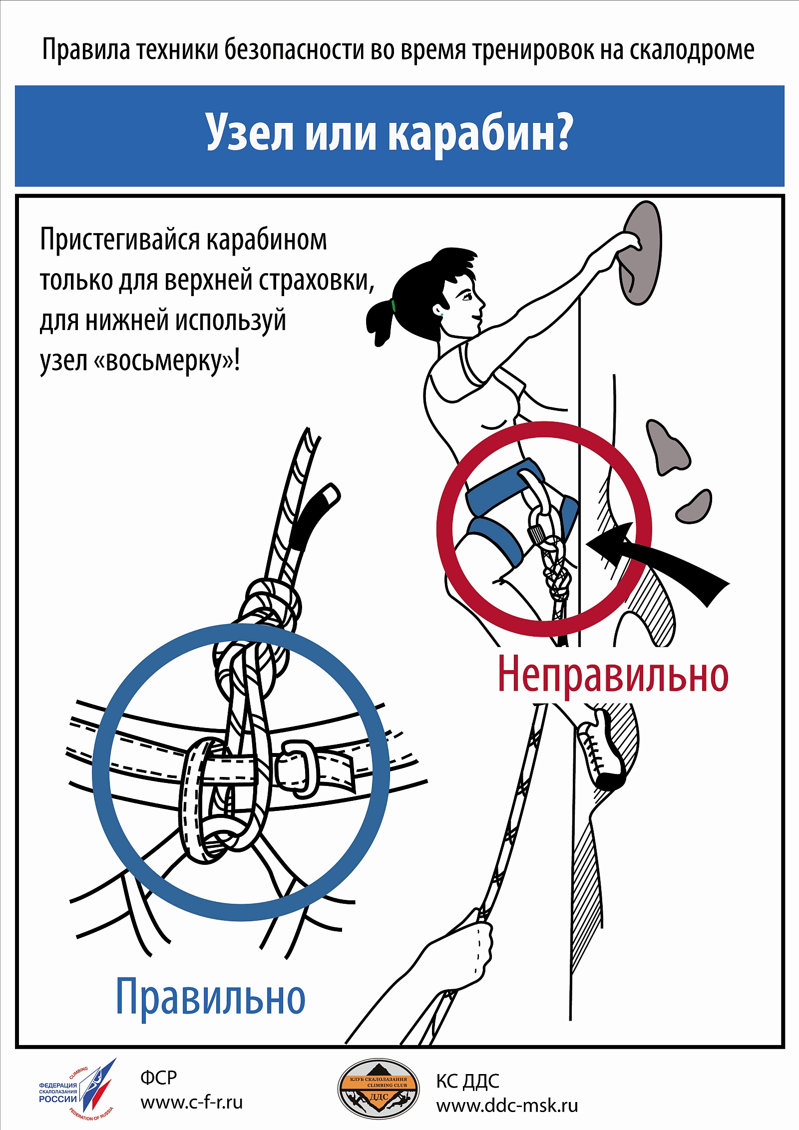 Техника безопасности при проведении занятий на скалодроме.