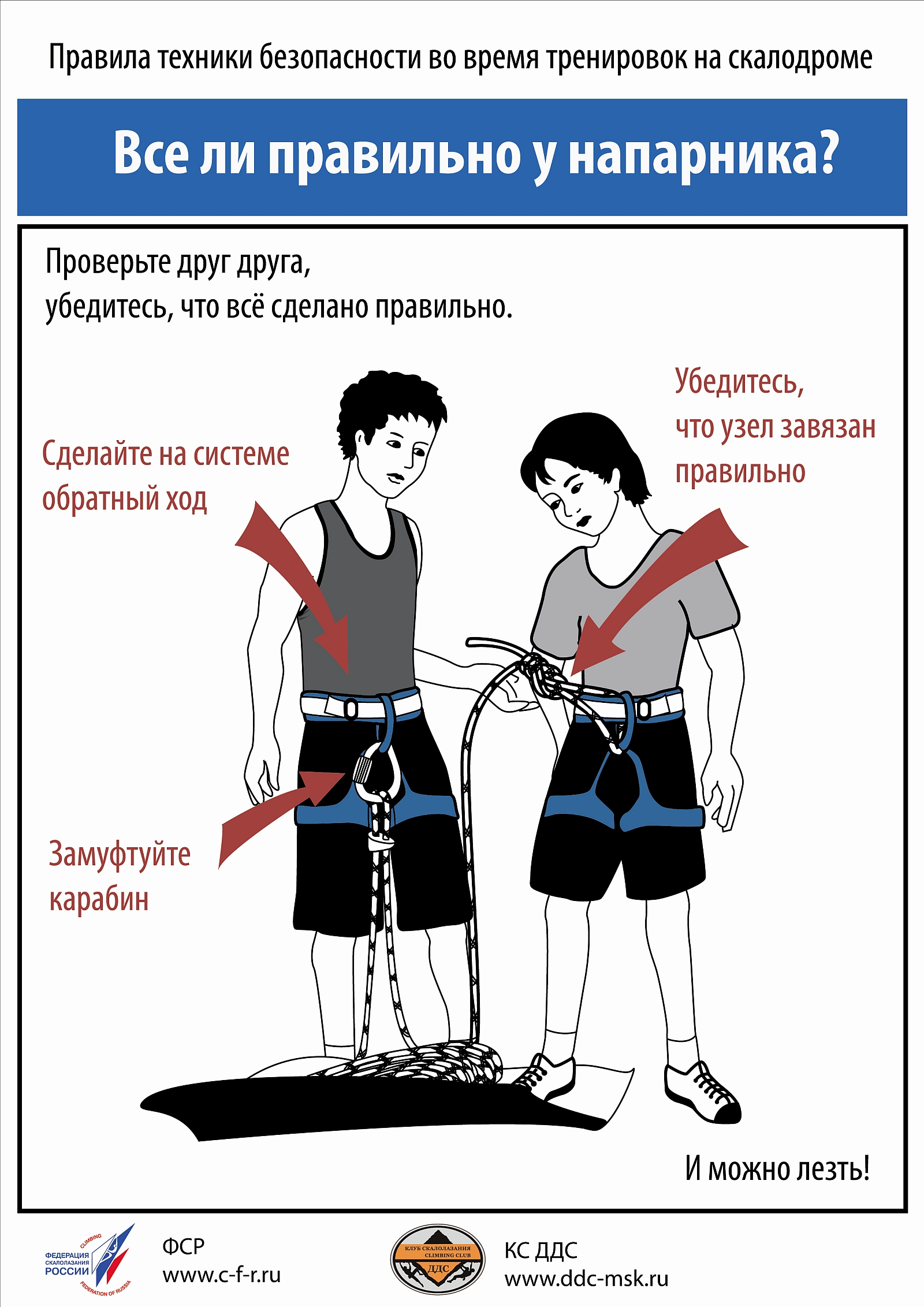 Техника безопасности при проведении занятий на скалодроме.