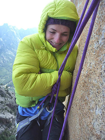  Барбара Зангерл (Barbara Zangerl) на мультипитче "Silbergeier" (8b/8b +, 240м)