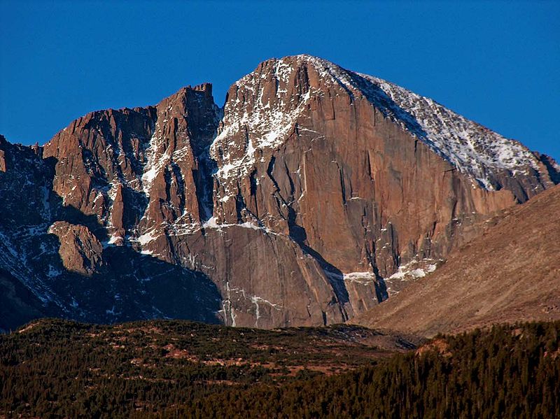 восточная стена "The Diamond" горы Longs Peak