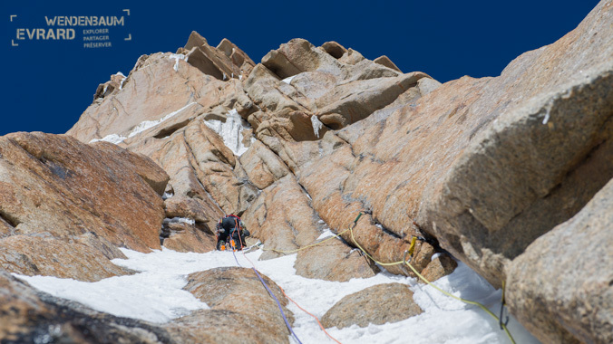  на новом маршруте по Южному ребру пика Кызыл Аскер (South Pillar of Kyzyl Asker)