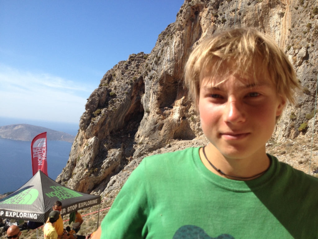  Александр Мегос (Alexander Megos) на фестивале "The North Face Kalymnos Climbing Festival 2013" 