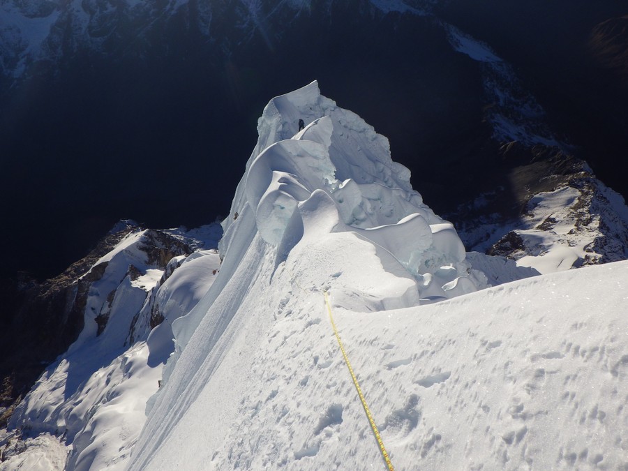  Салкантай (Salkantay, 6279 м). Ключевой участок восхождения по Северо-Восточному гребню