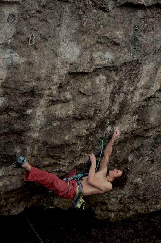   Адам Ондра (Adam Ondra) на маршруте Vasil Vasil 9b+