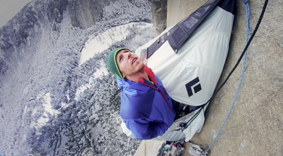  Томми Колдвелл (Tommy Caldwell) на маршруте "Dawn Wall" на Эль Капитане