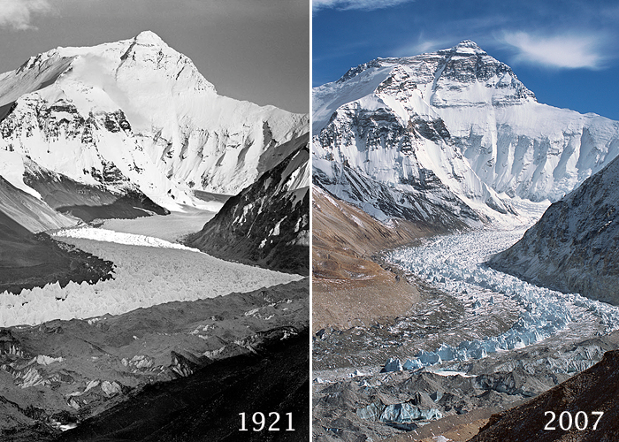 Ледник Главный Ронгбук (Main Rongbuk Glacier) у Эвереста