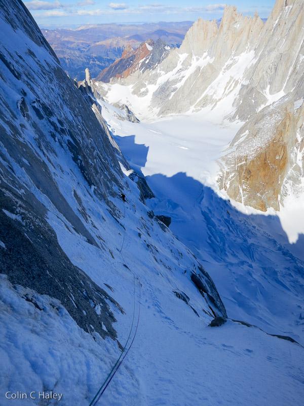 Восхождение по Восточной стене на гребень Pier Giorgio вершины Cerro Piergiorgio в Патагонии