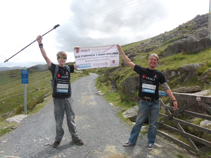 Алекс Станифорт (Alex Staniforth), во время своей программы "The National Three Peaks Challenge"