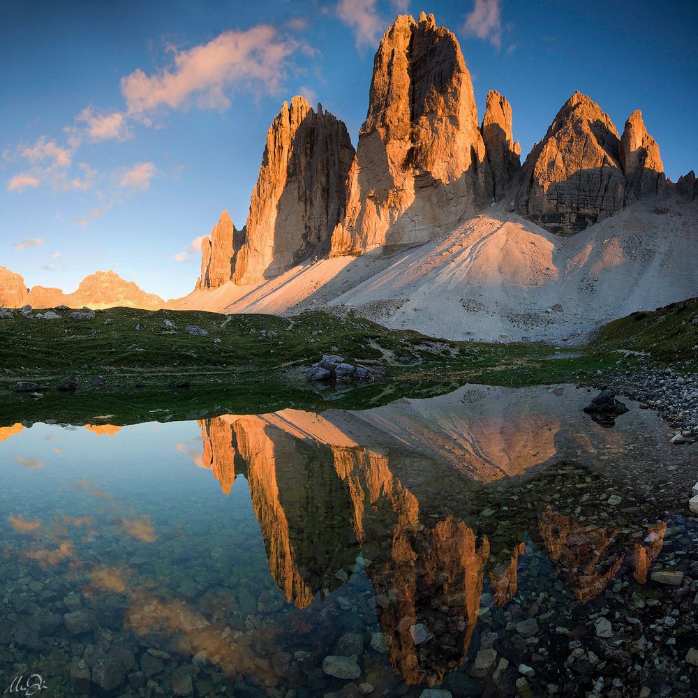 Tre Cime Di Lavaredo в Доломитах, Италия. 