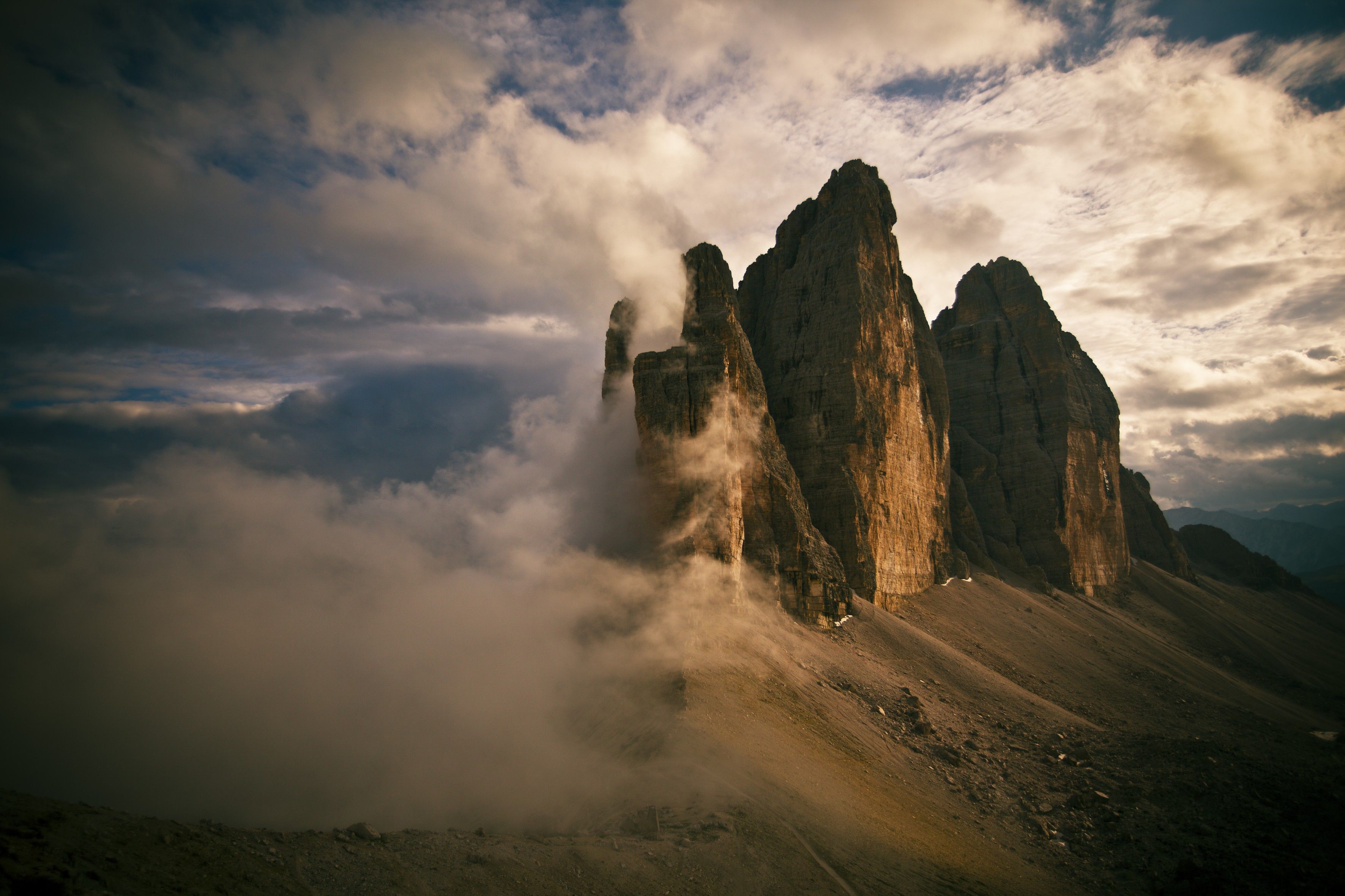 Tre Cime Di Lavaredo в Доломитах, Италия