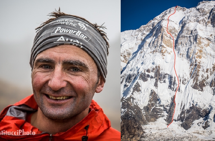  Ули Штек (Ueli Steck), Швейцария, и его новый маршрут пройденныйза первое восхождение соло по Южной стене Аннапурны (Annapurna South Face, 8091 м) по новому маршруту,