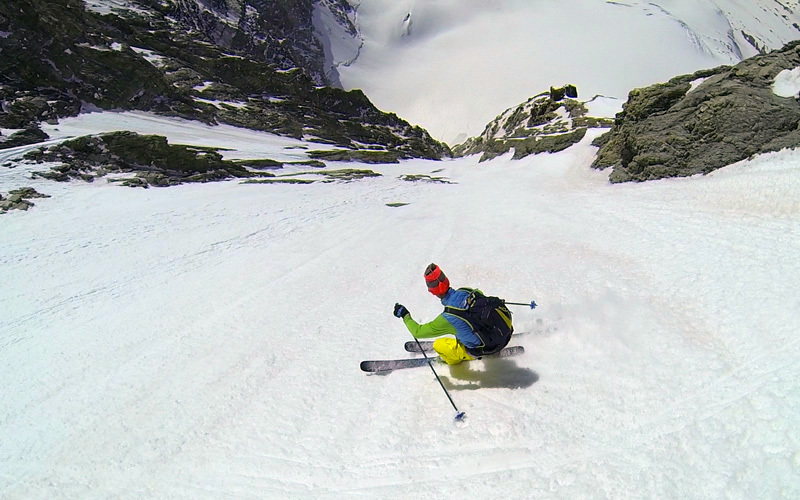 Zmuttgrat - West Couloir. Первый в истории горнолыжный спуск по Западному кулуару ребра Zmutt на Маттерхорне