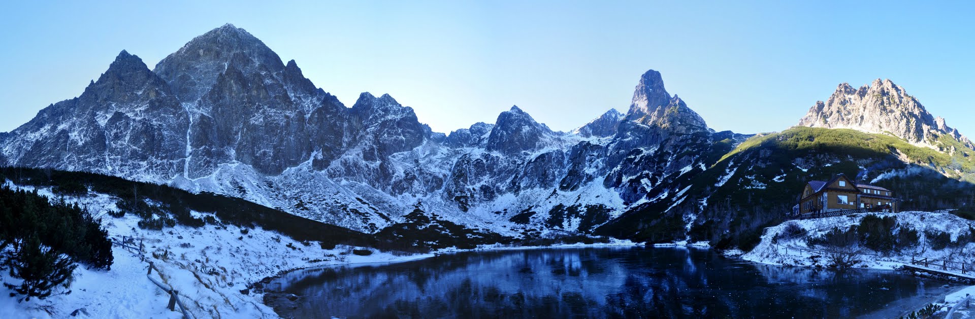 Malý Kežmarský a Kežmarský štít, Baranie rohy, Čierny a Kolový štít, Jahňací a Kozí štít, Jastrabia veža a Zelené Pleso, фото  Igor Marhevský