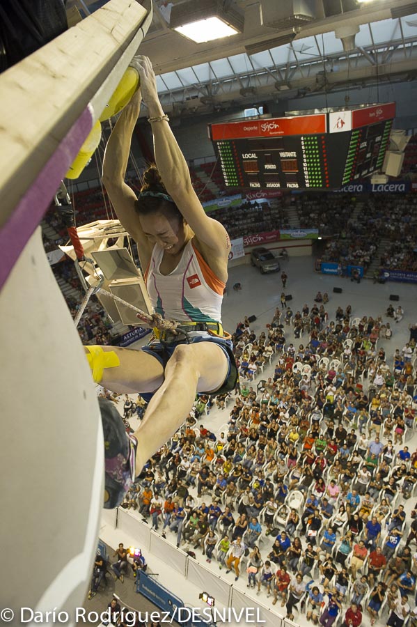 Джейн Ким на финале Чемпионата Мира по скалолазанию 2014 года