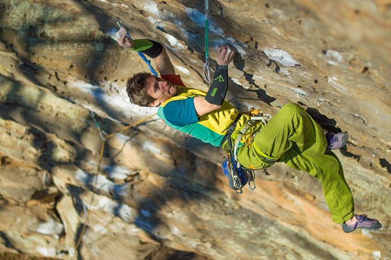 Стефано Гизольфи (Stefano Ghisolfi) в Ущелье Красной Реки (Red River Gorge) 