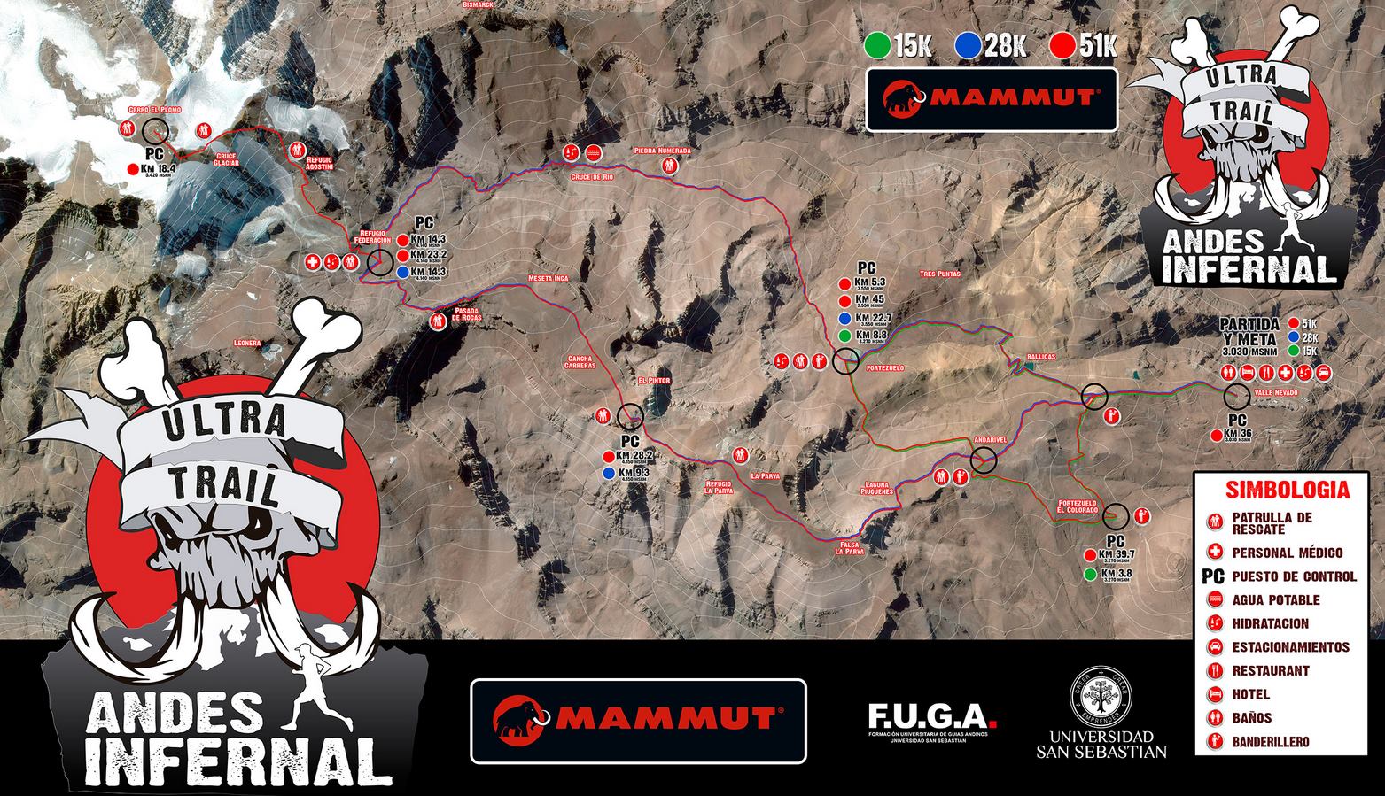 трасса  (Mammut) Ultra Trail Andes Infernal. 