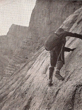 Пауль Пройс на Северной стене Hochtor