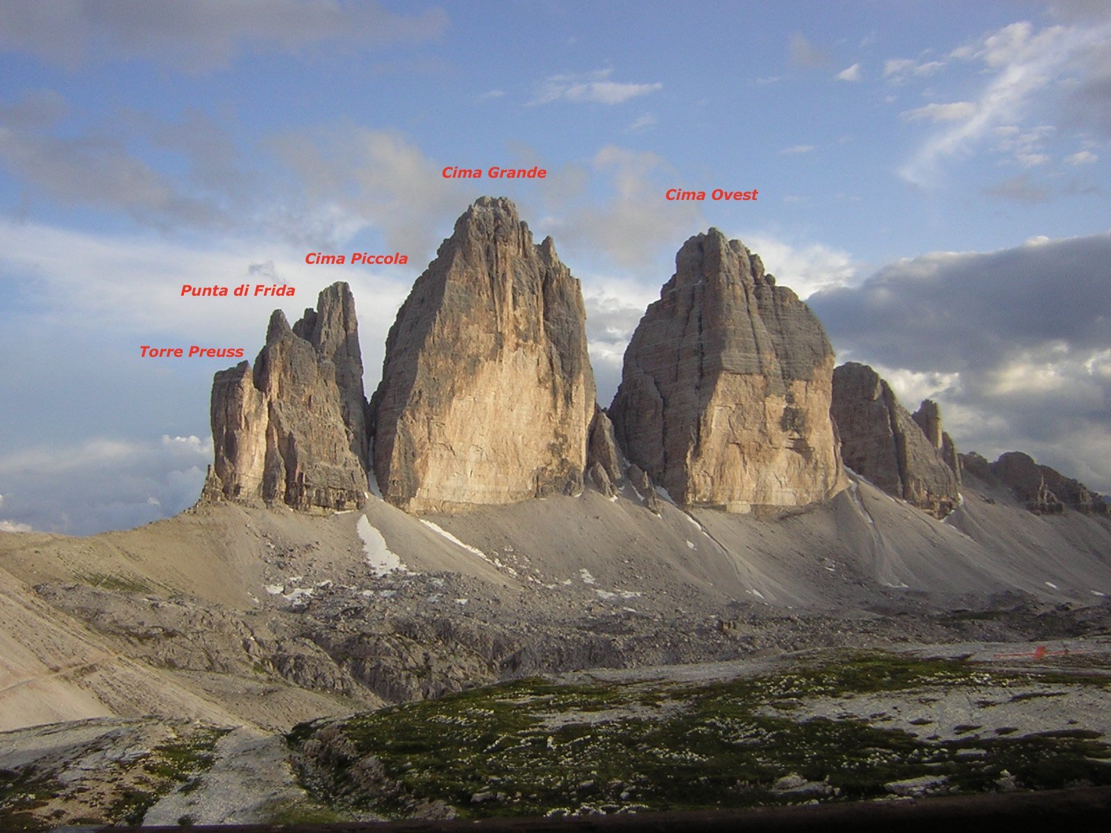 Tre Cime di Lavaredo с Северной стороны