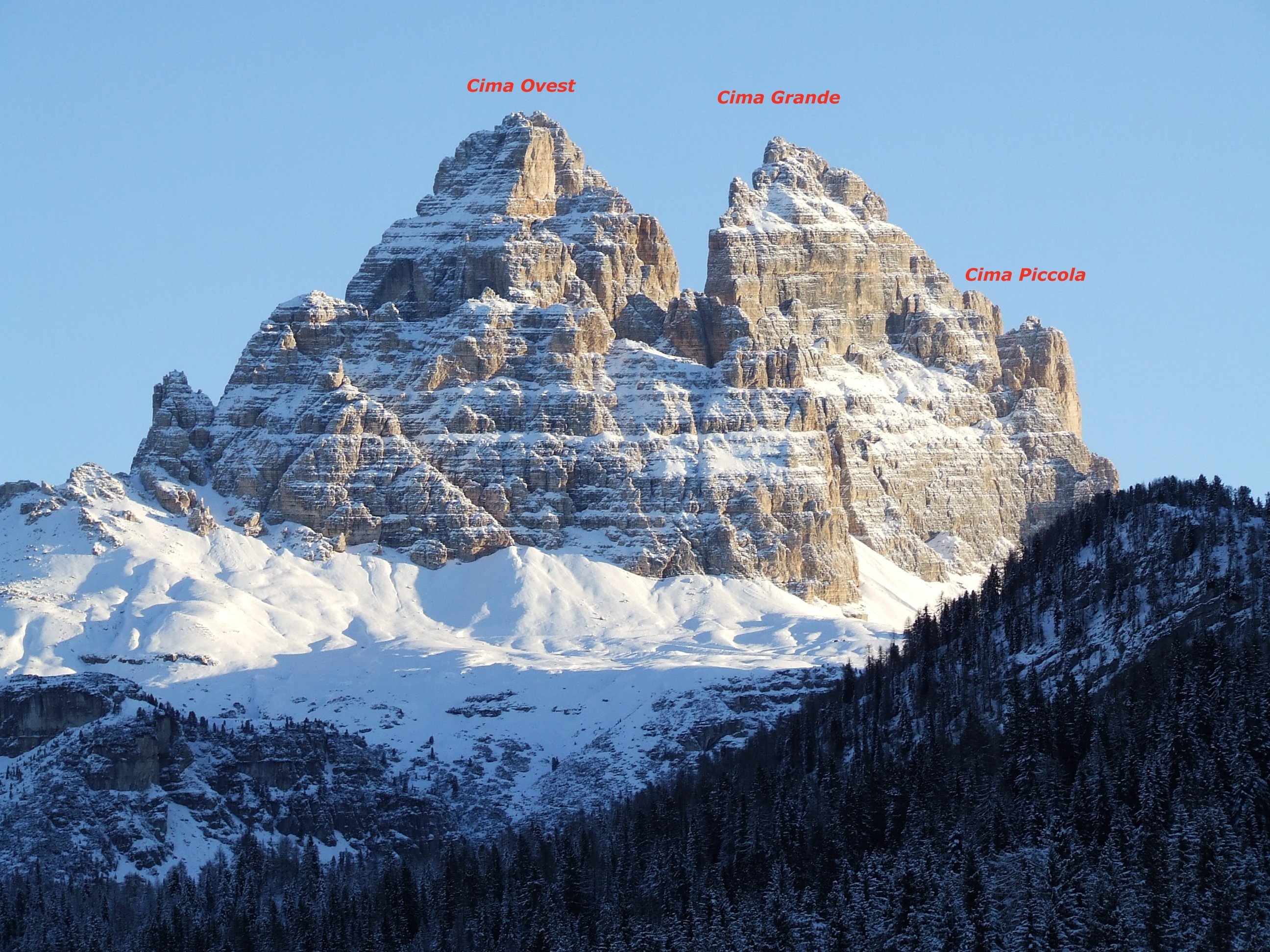  Tre Cime di Lavaredo с Северной стороны