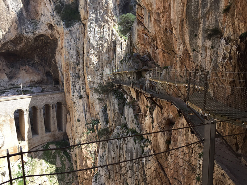 Королевская тропа (El Caminito del Rey),  Испания. состояние маршрута после реконструкции