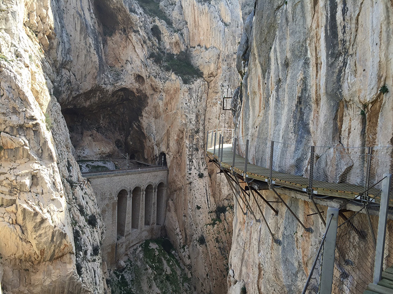 Королевская тропа (El Caminito del Rey),  Испания. состояние маршрута после реконструкции