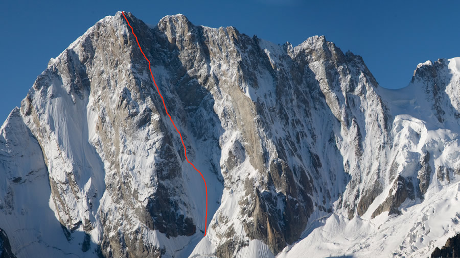 Grandes Jorasses north face. Colton Macintyre route