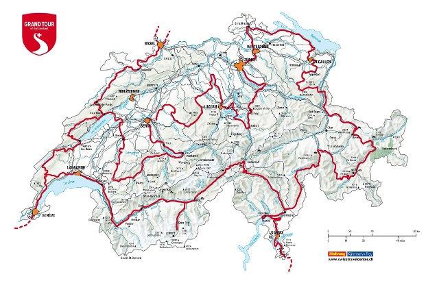 Официальная карта «Grand Tour of Switzerland».