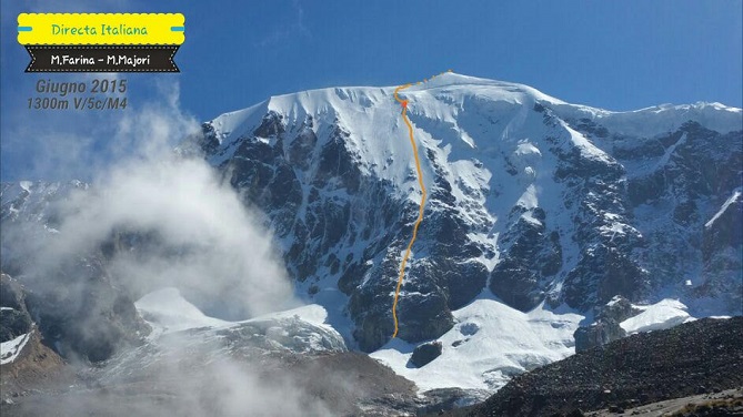 маршрут: Directa italiana по Южной стене горы горы Ильимани (Mount Illimani)