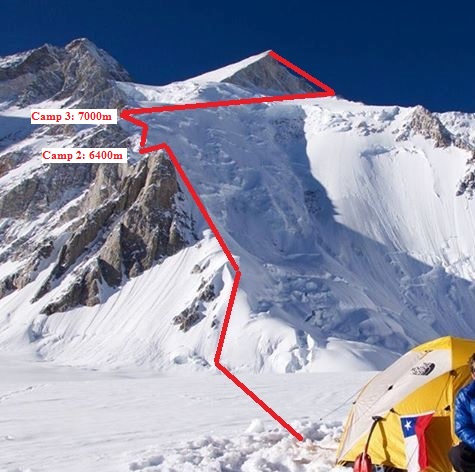  Гашербрум 2 (Gasherbrum II, 8034 м). Стандартный маршрут восхождения