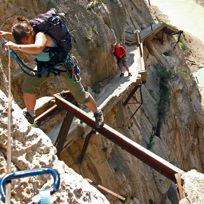 Королевская тропа (El Caminito del Rey), Испания. состояние маршрута до реконструкции