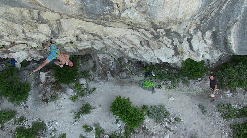 Адам Ондра (Adam Ondra) на маршруте "Three degrees of separation