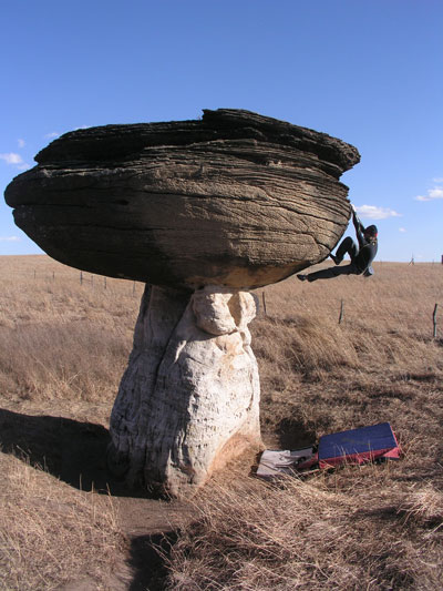 Тимми Фейрдфилд в Mushroom Rock State Park, Канзас