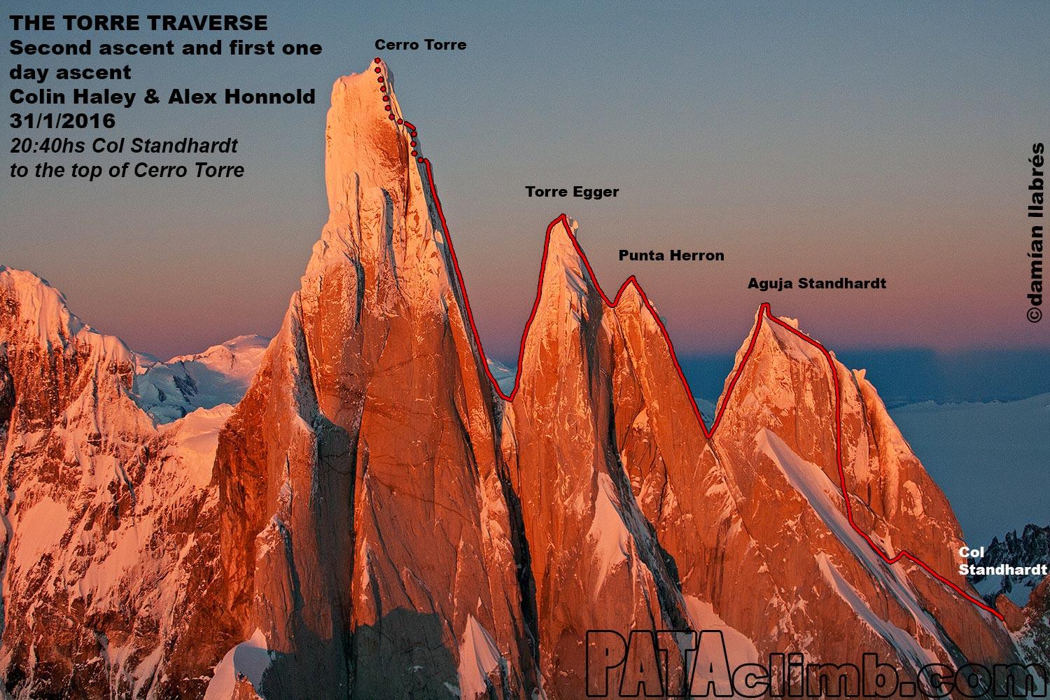 траверс вершин горного массива Серро Торре (Cerro Torre) 