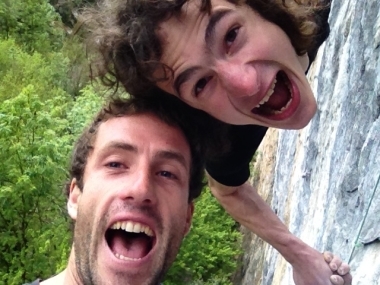 Патчи Усобиага (Patxi Usobiaga) и Адам Ондра (Adam Ondra). Кто-то пролез 9а…