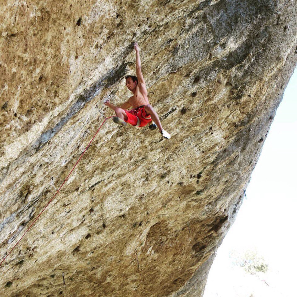 Александр Гержа на «Los ultimos vampiros hippies» 8b+\8c.