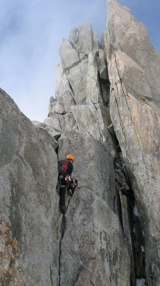 На маршруте S ridge classical на Aiguille Purtscheller