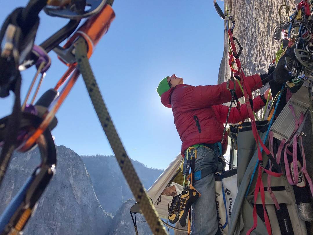 Адам Ондра (Adam Ondra) на маршруте "Dawn Wall"