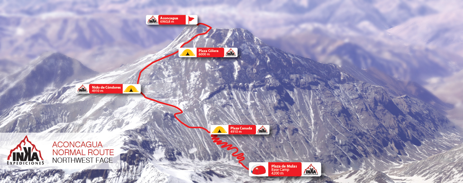 Стандартный маршрут восхождения на Аконкагуа