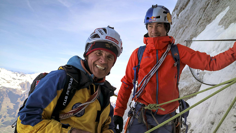 Питер Хабелер (Peter Habeler) и Давид Лама (David Lama) на Эйгере