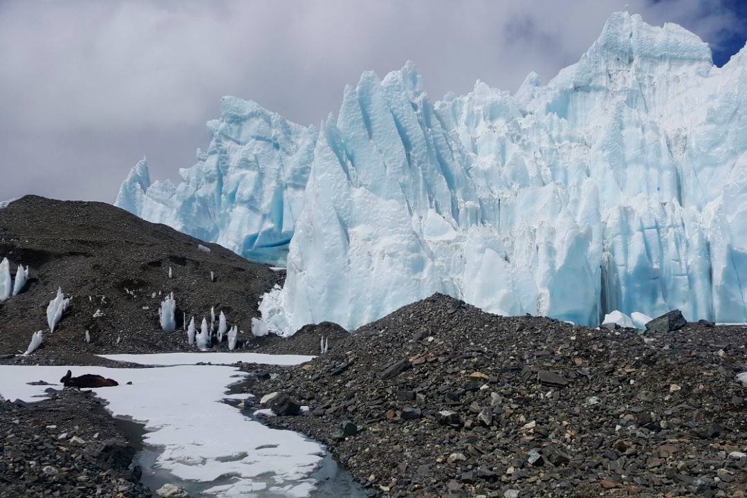 День 17. 23 апреля. переход от  Middle Camp (5800м) до ABC (6400м).