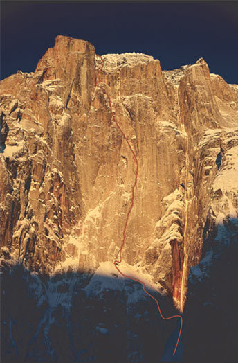 гора Дики (Mount Dickey), маршрут  "Blood from the Stone"