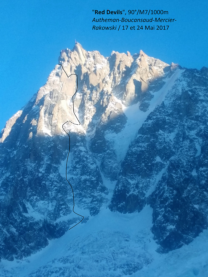 Восхождение по маршруту "Red Devils" на вершину пика Эгюий-дю-Миди (Aiguille du midi , 3842 м)