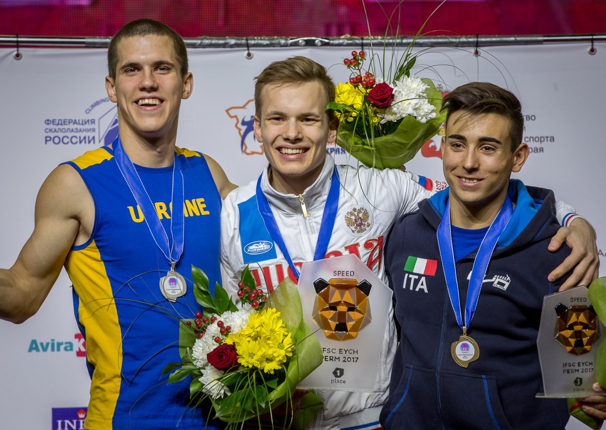 Константин Павленко - серебряный призер молодежного Чемпионата Европы по скалолазанию в Перми