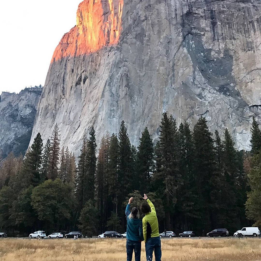 Адам Ондра (Adam Ondra) у скалы Эль-Капитан в Йосемити, США. Фото lafabriqueverticale.com