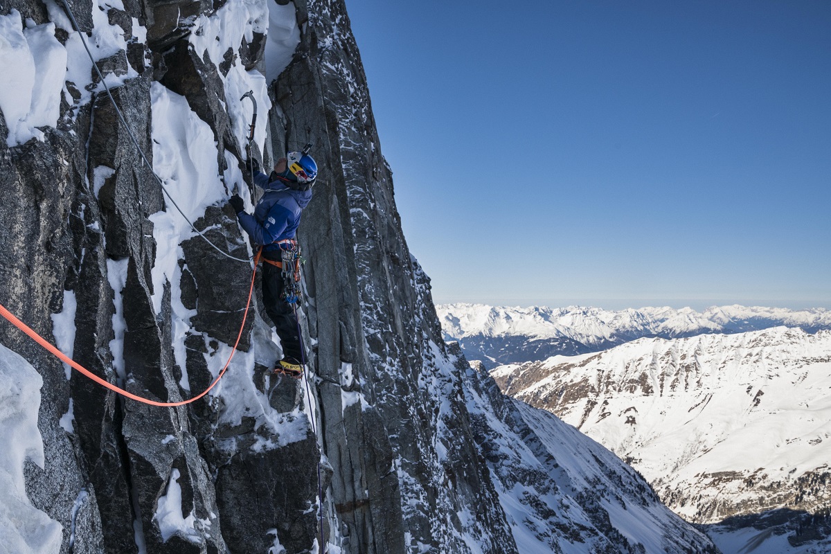 Давид Лама (David Lama) и Питер Мюльбургер (Peter Mühlburger) на маршруте Sagzahn-Verschneidung на гору Сагванд (Sagwand). Фото David Lama